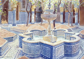Reprodução do quadro The Blue Fountain, 2000