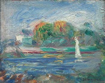 Reprodução do quadro The Blue River, c.1890-1900