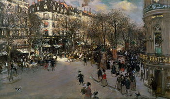 Reprodução do quadro The Boulevard des Italiens, c.1900