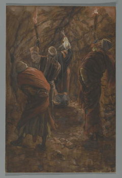 Reprodução do quadro The Chasm in the Rock in the Cave Beneath Calvary