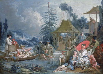 Reprodução do quadro The Chinese Fishermen, c.1742