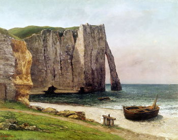 Reprodução do quadro The Cliffs at Etretat, 1869