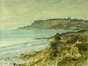 Reprodução do quadro The Cliffs at Sainte-Adresse; La Falaise de Saint Adresse