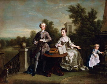 Reprodução do quadro The Edwards Hamilton Family