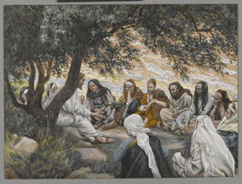 Reprodução do quadro The Exhortation to the Apostles