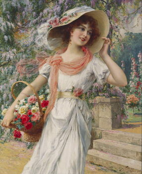 Reprodução do quadro The Flower Girl