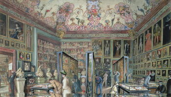 Reprodução do quadro The Genealogy Room of the Ambraser