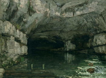 Reprodução do quadro The Grotto of the Loue, 1864