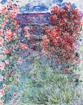 Reprodução do quadro The House at Giverny under the Roses, 1925