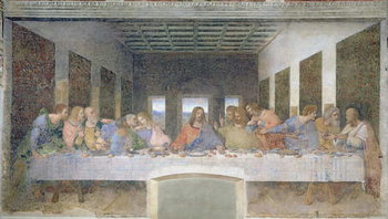 Reprodução do quadro The Last Supper, 1495-97 (fresco)