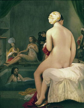 Reprodução do quadro The Little Bather in the Harem, 1828