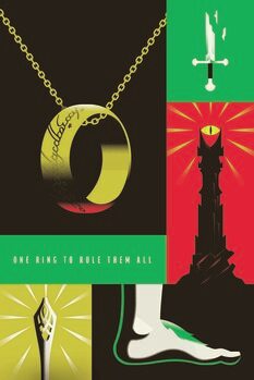 Impressão de arte The Lord of the Rings - One ring to rule them all
