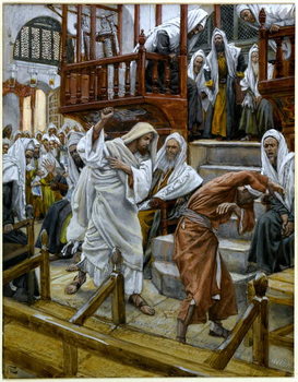 Reprodução do quadro The Man Possessed of a Devil in the Synagogue