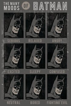 Art Poster The Many Moods of Batman