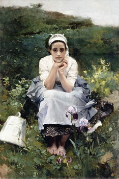 Reprodução do quadro The Milkmaid, c.1890