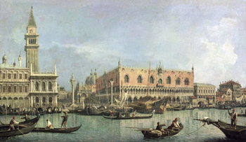 Taidejäljennös The Molo and the Piazzetta San Marco, Venice