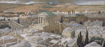 Reprodução do quadro The Pagan Temple Built by Hadrian on the Site of Calvary