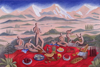 Reprodução do quadro The Picnic, 1992