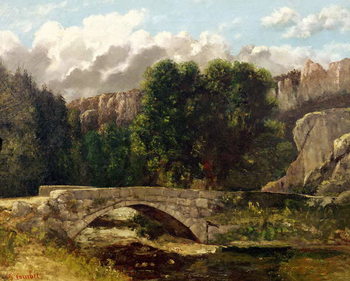 Reprodução do quadro The Pont de Fleurie, Switzerland, 1873