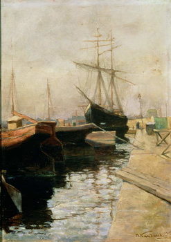 Reprodução do quadro The Port of Odessa, 1900