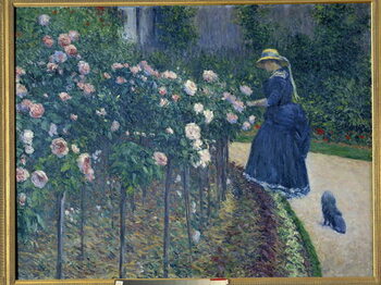 Reprodução do quadro The roses. Garden of the little Gennevilliers.
