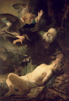 Reprodução do quadro The Sacrifice of Abraham