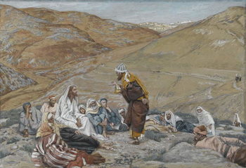 Reprodução do quadro The Scribe Stood to Tempt Jesus