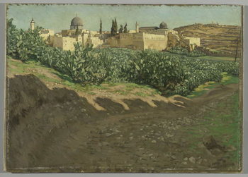Reprodução do quadro The Southwest Corner of the Esplanade of the Haram, The Ancient Temple