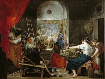 Fine Art Print The Spinners, or The Fable of Arachne, 1657 (oil on canvas)