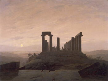 Reprodução do quadro The Temple of Juno in Agrigento, by Caspar David Friedrich .