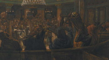 Reprodução do quadro The Torn Cloak - Jesus Condemned to Death by the Jews