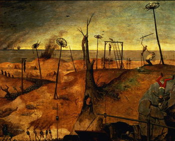 Reprodução do quadro The Triumph of Death, c.1562 (oil on panel)