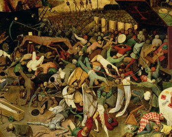 Reprodução do quadro The Triumph of Death, c.1562 (oil on panel)