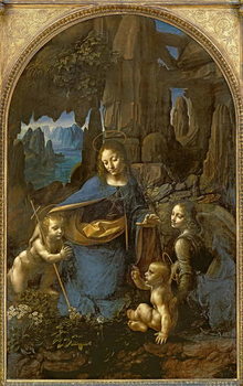 Reprodução do quadro The Virgin of the Rocks , c.1508