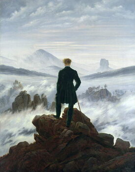 Reprodução do quadro The Wanderer above the Sea of Fog, 1818