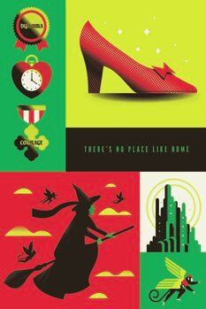 Art Poster The Wizard of Oz - There's no place like home
