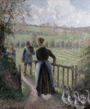 Reprodução do quadro The Woman with the Geese, 1895