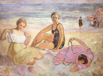 Reprodução do quadro Three Women on the Beach; Trois Femmes a la Plage,