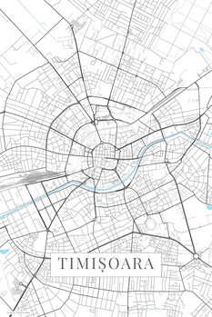 Map Timisoara white