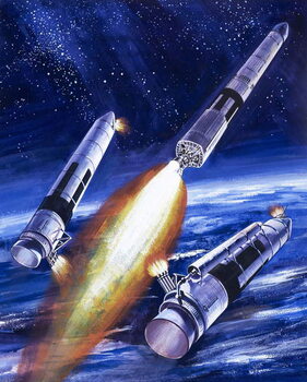 Reprodução do quadro Titan IIIC rocket booster