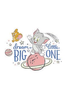 Impressão de arte Tom and Jerry - Big dream