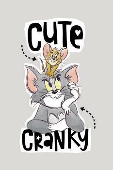 Impressão de arte Tom e Jerry - Cute and Cranky