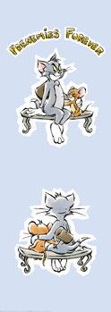 Impressão de arte Tom e Jerry - Melhores amigos para sempre