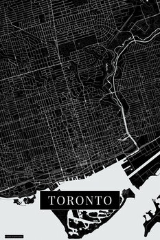 Map Toronto black
