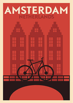 Ilustração Typographic Amsterdam City Poster Design