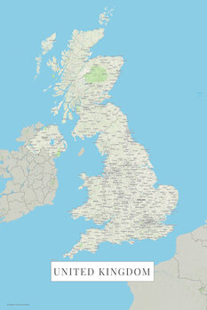 Map United Kingdom color