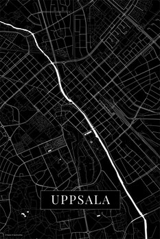 Map Uppsala black
