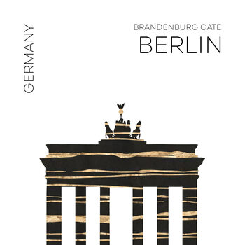 Ilustração Urban Art BERLIN Brandenburg Gate