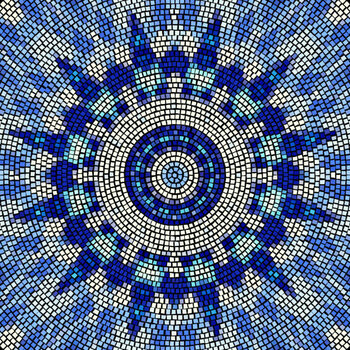 Illustration Vector seamless mosaic art pattern. Art