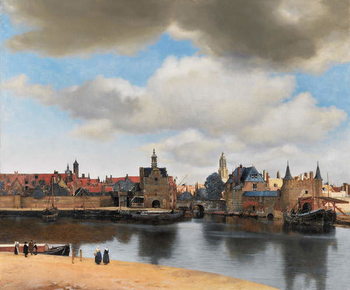 Reprodução do quadro View of Delft, c.1660-61